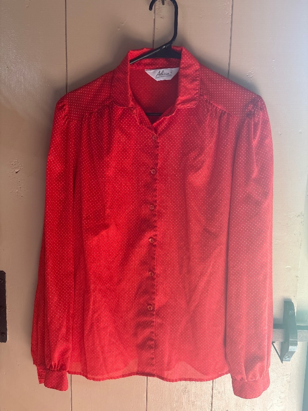Vintage Alicia polkadot shirt, light weight